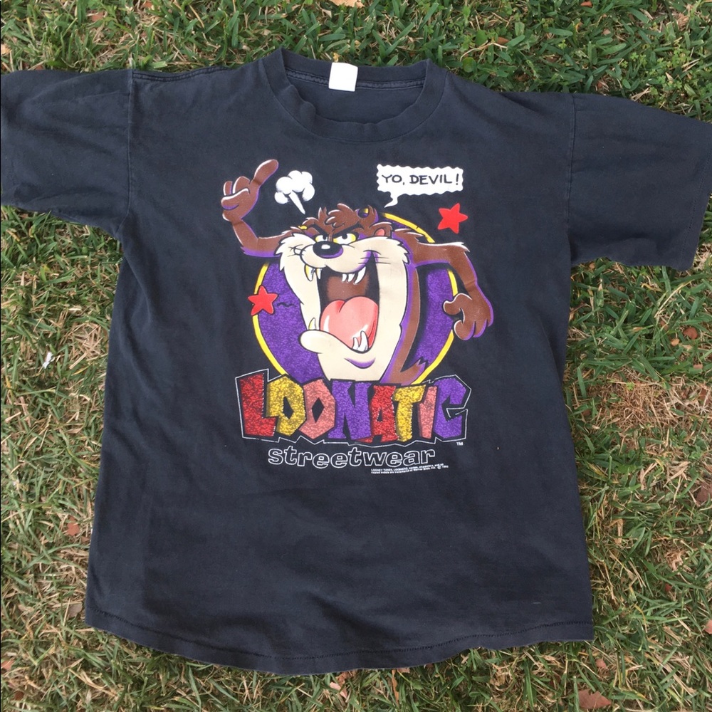 Vintage 1992 TAZ Looney TUNES Tshirt Sz L